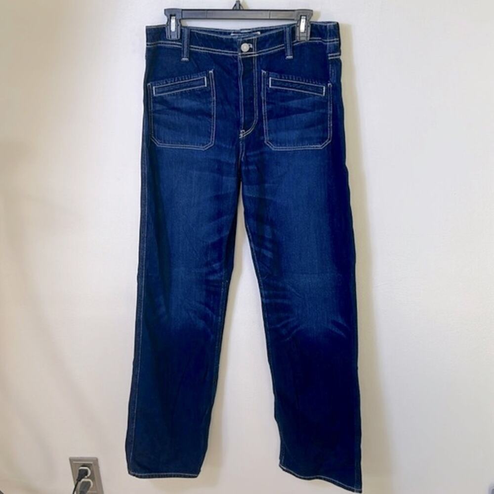 NEW Free People We The Free dark wash patch pocket jeans, 30